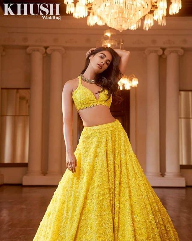 Staggering Show Of Pooja Hegde In Yellow